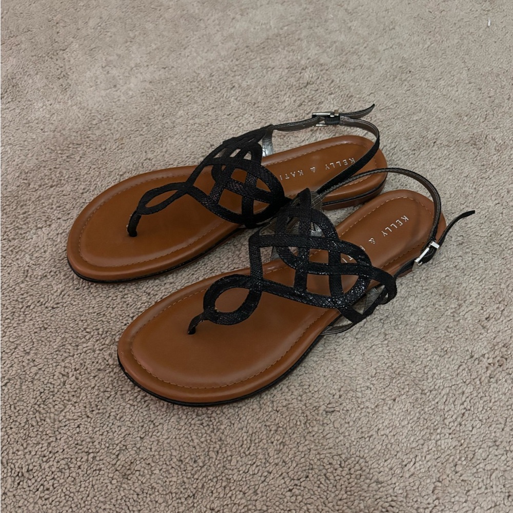 Kelly And Katie Black Sandals 8 1/2
